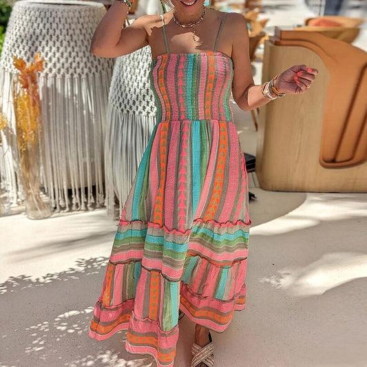 Zomerjurk voor Vrouw Leona Stijlvol Jurk Zomerse Look - StudioMarella