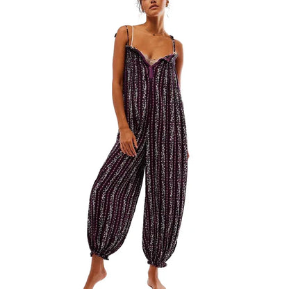 Dames Jumpsuit Bloemenprint Boho Stijl Zomerjurk