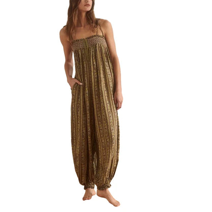 Dames Jumpsuit Bloemenprint Boho Stijl Zomerjurk - StudioMarella