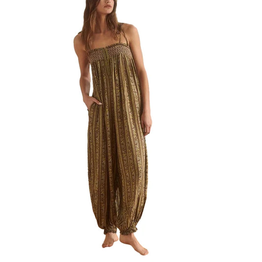 Dames Jumpsuit Bloemenprint Boho Stijl Zomerjurk - StudioMarella