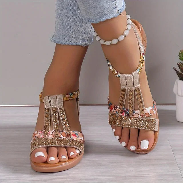 Dames Sandalen Keilhak Zachte Zool Ortho Comfortabel Lichtgewicht Lopen Wandelen Zomer Vakantie Strand