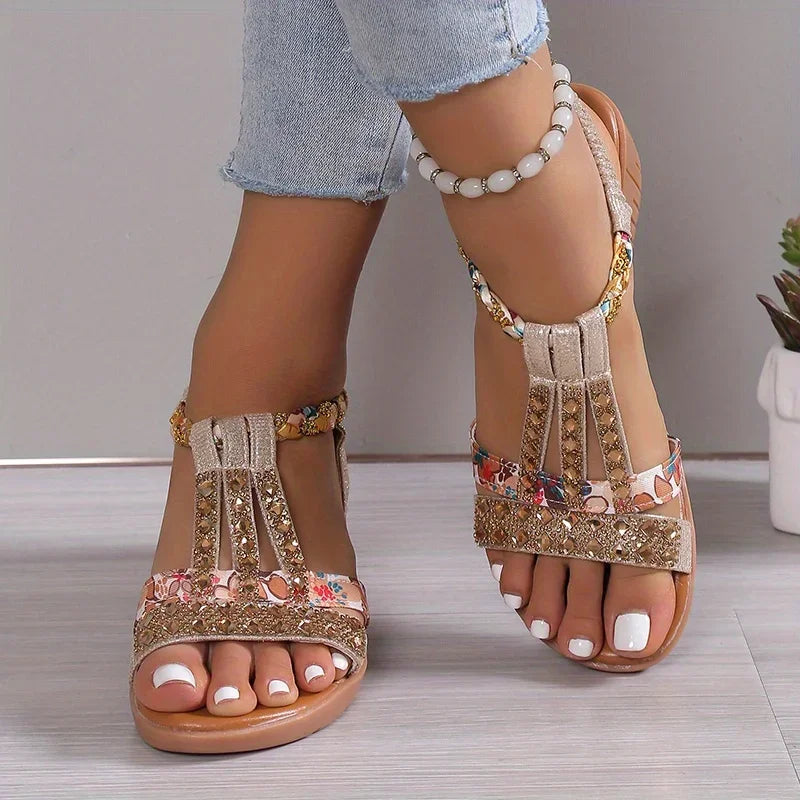 Dames Sandalen Keilhak Zachte Zool Ortho Comfortabel Lichtgewicht Lopen Wandelen Zomer Vakantie Strand