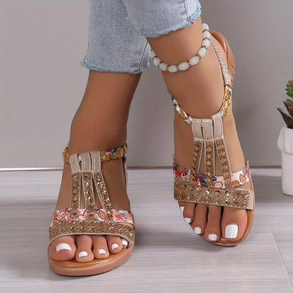 Dames Sandalen Keilhak Zachte Zool Ortho Comfortabel Lichtgewicht Lopen Wandelen Zomer Vakantie Strand