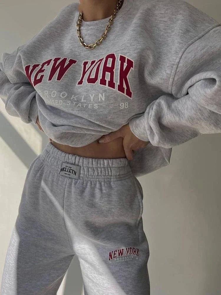 Dames Top New York Print Katoen Comfortabele Jurk