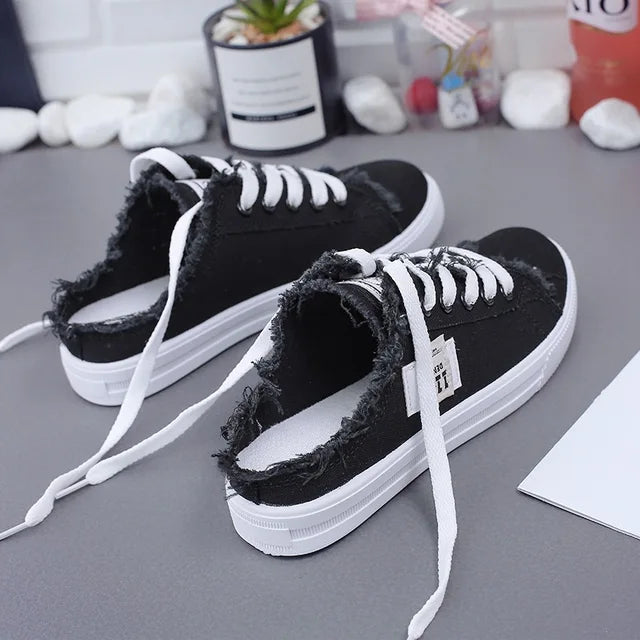 Lente Dames Sneakers Canvas Platte Comfortabele Loopschoenen - StudioMarella