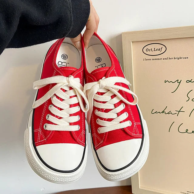 Hoge Canvas Sneakers Zomerse Stijl
