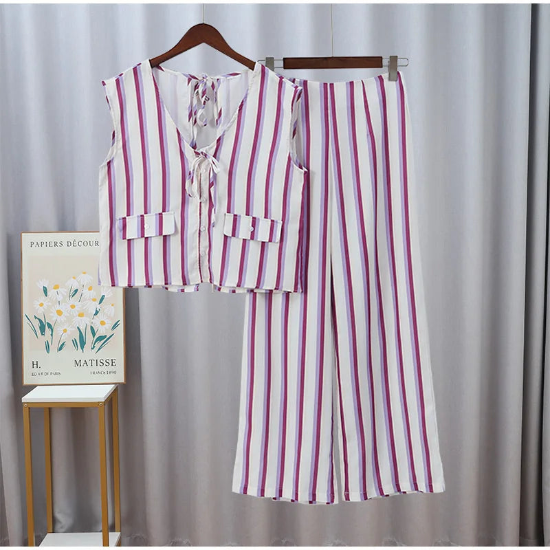 Dames Broekpak Zomerse Overhemd Set