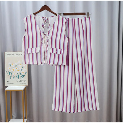 Dames Broekpak Zomerse Overhemd Set