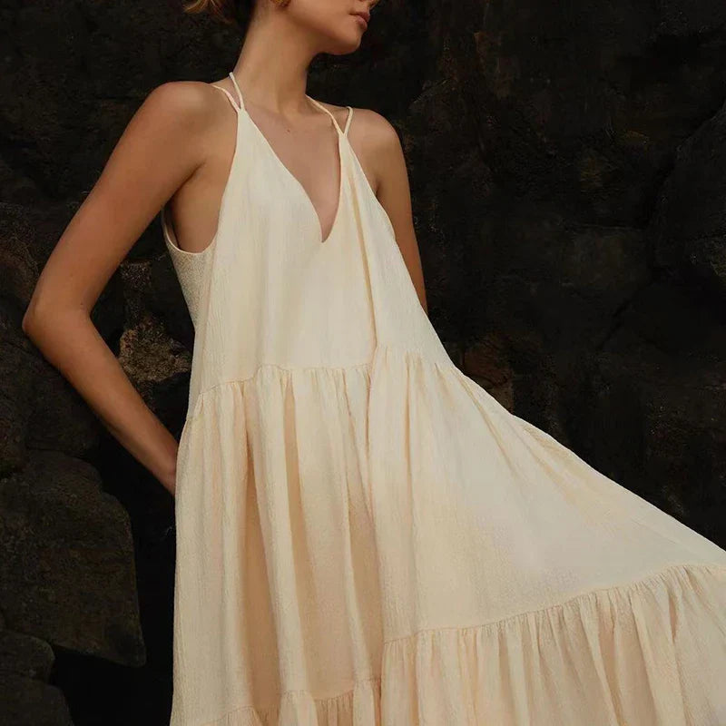Lente Jurk Elegant Pleat Dames Jurk