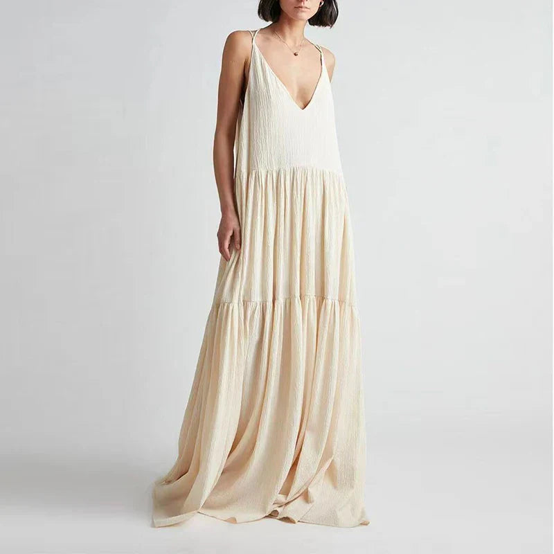 Lente Jurk Elegant Pleat Dames Jurk