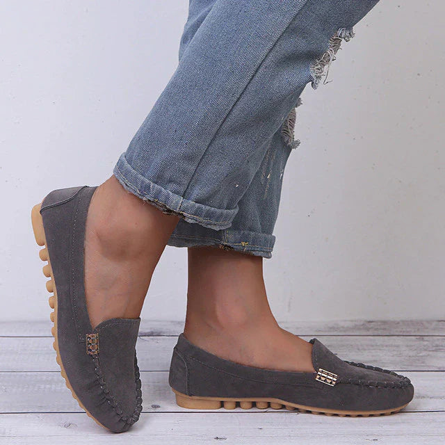 Dames Leer Schoenen Comfortabel en Casual Plattenschoenen