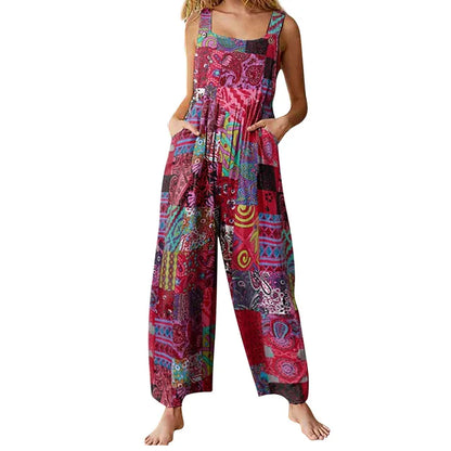 Dames Jumpsuit Zomerse Jurk Etnisch Print Vakantiekleding