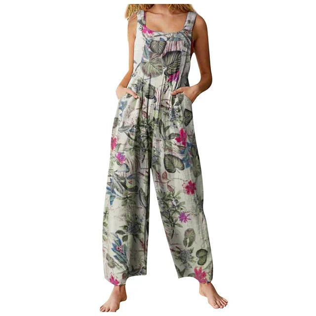 Dames Jumpsuit Zomerse Jurk Etnisch Print Vakantiekleding - StudioMarella