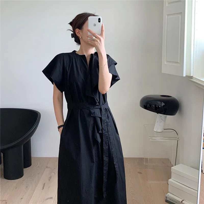Zomerjurk Franse Stijl Elegante Vrouwelijke Kleding