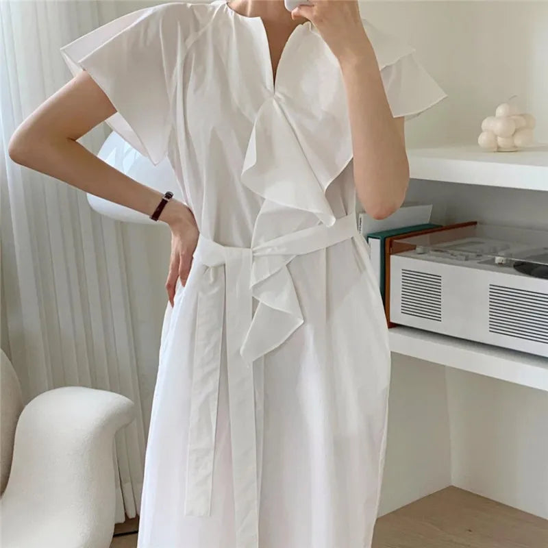 Zomerjurk Franse Stijl Elegante Vrouwelijke Kleding