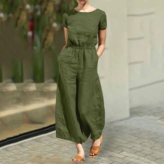 Zomer Jumpsuit Bloemenprint Vrouwelijk Comfortabel - StudioMarella