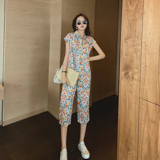 Vrouwen Jumpsuit Bloemenprint Jurk Zomerse Stijl - StudioMarella