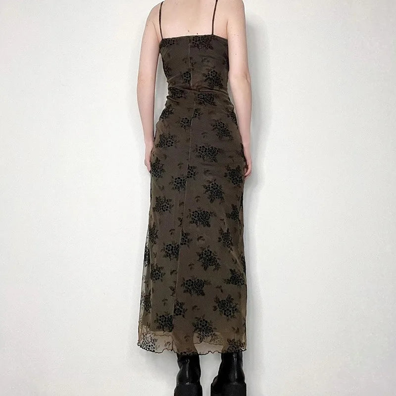 Zwarte Mesh Jurk Zomerjurk Backless Straaplus
