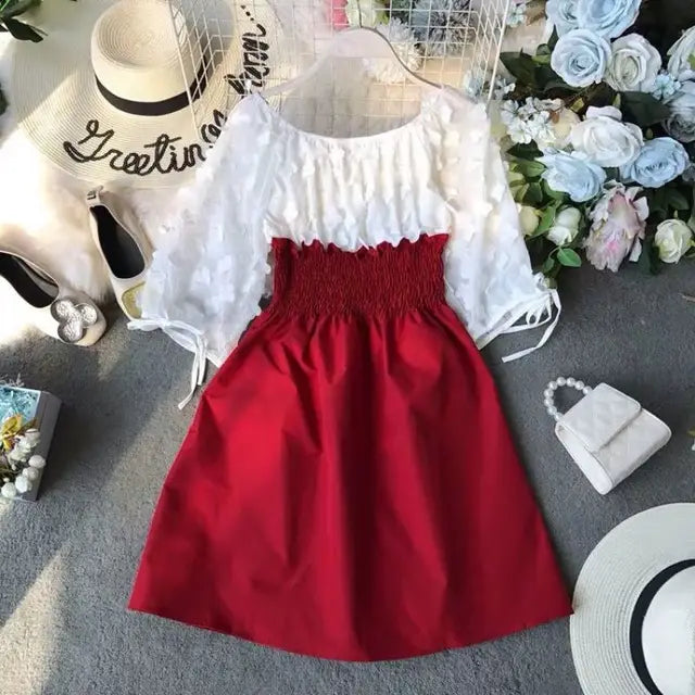 Zomerjurk Sexy Bloem met Korte Rok