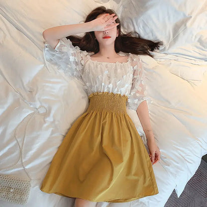 Zomerjurk Sexy Bloem met Korte Rok