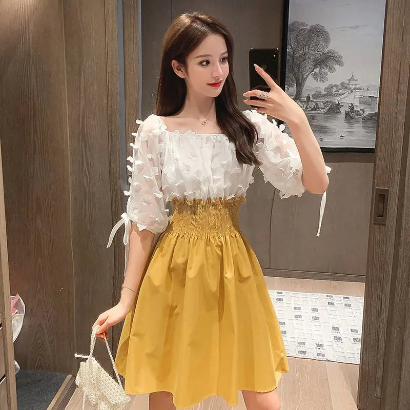Zomerjurk Sexy Bloem met Korte Rok