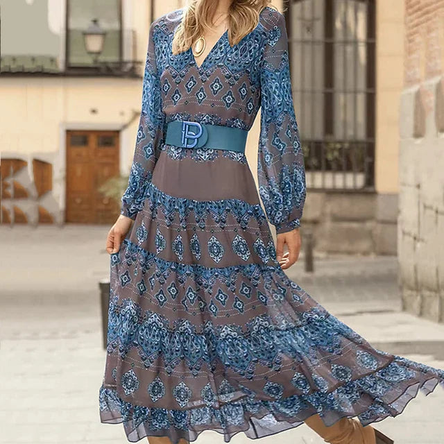 Lange Jurk Barok Stijl Elegante Avondjurk