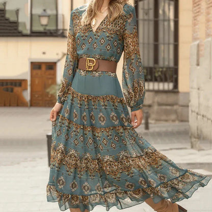 Lange Jurk Barok Stijl Elegante Avondjurk - StudioMarella