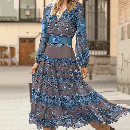 Lange Jurk Barok Stijl Elegante Avondjurk