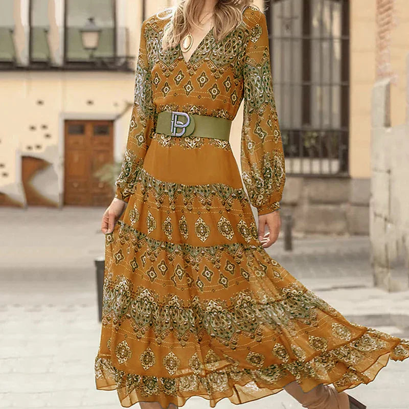 Lange Jurk Barok Stijl Elegante Avondjurk