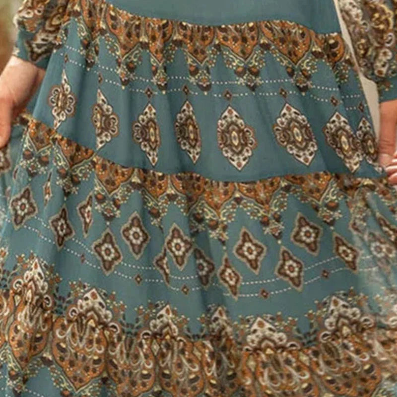 Lange Jurk Barok Stijl Elegante Avondjurk