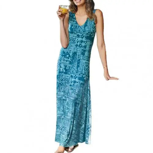 Strandjurk Zomerjurk Vintage Print Zonbestendig - StudioMarella