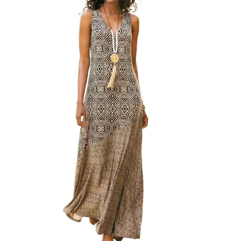 Strandjurk Zomerjurk Vintage Print Zonbestendig