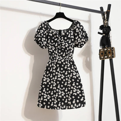 Zomerjurk Bloemenprint Mini Chiffon Jurk