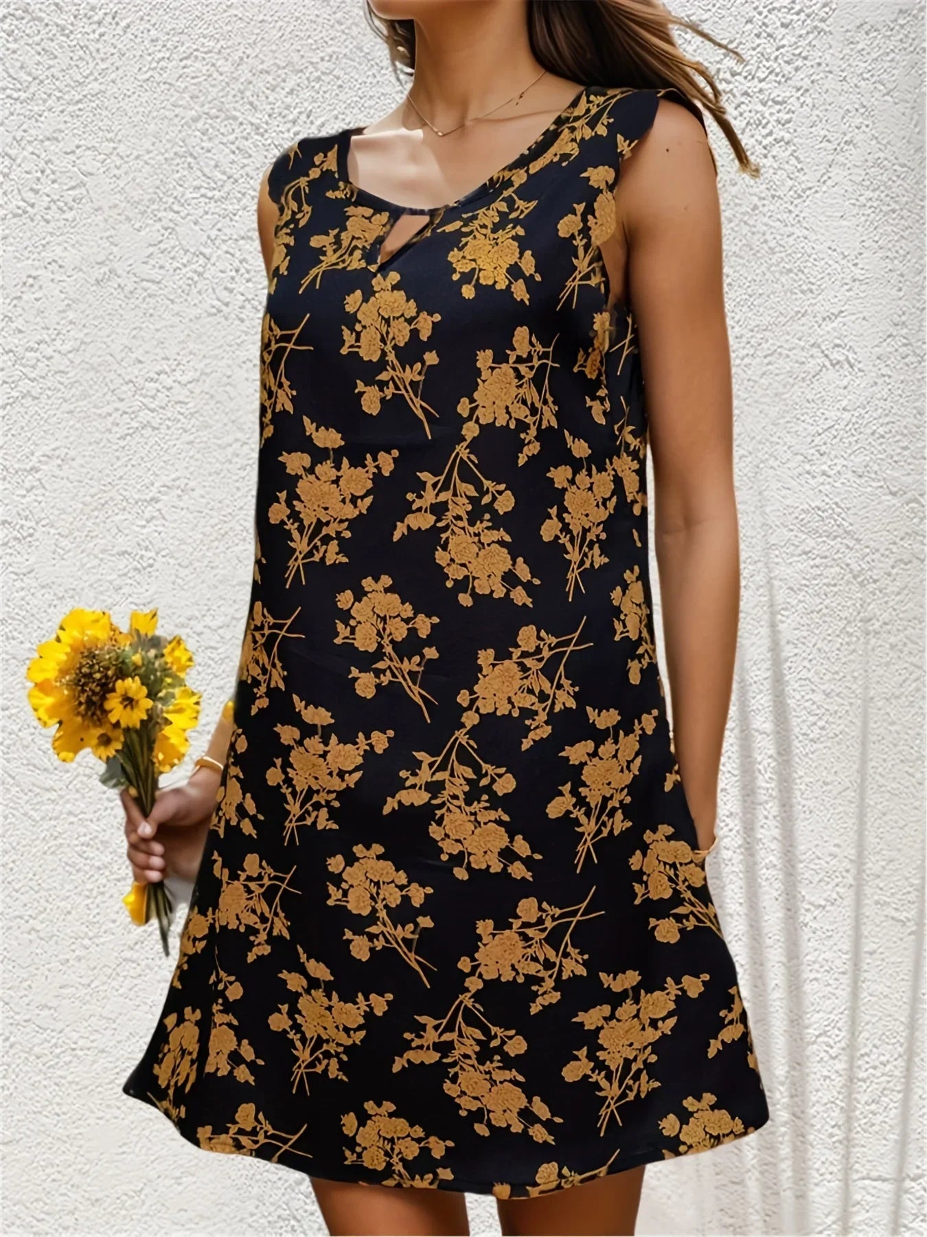 Zomerjurk Bloemenprint Mini Jurk Vrouwelijk