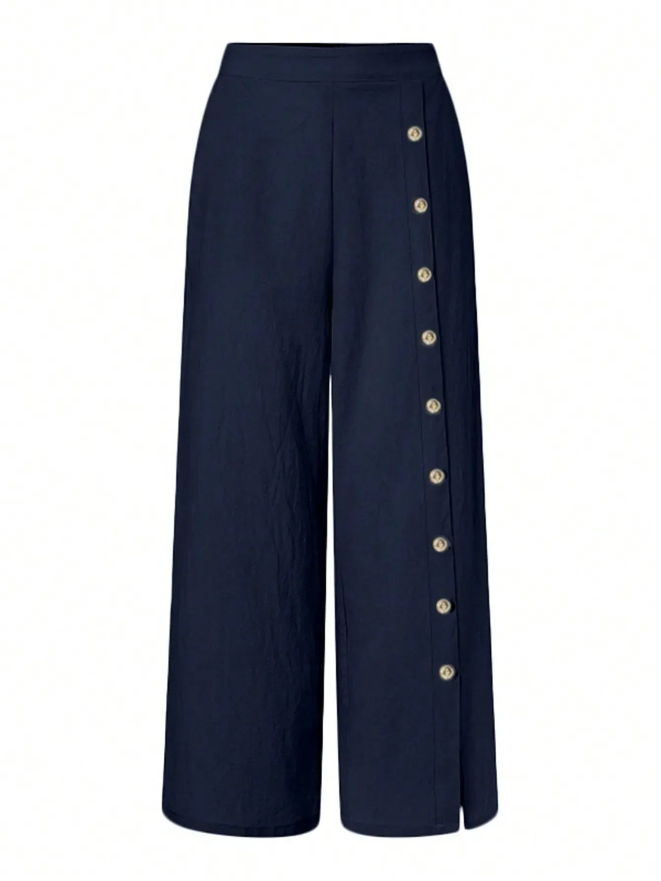 Dames Broek Elastische Taille Wijde Pijpen Comfortabel