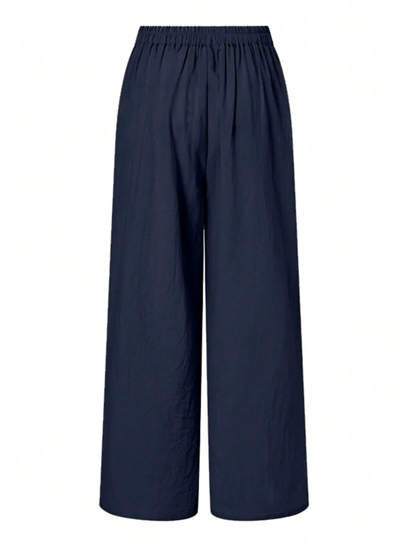 Dames Broek Elastische Taille Wijde Pijpen Comfortabel