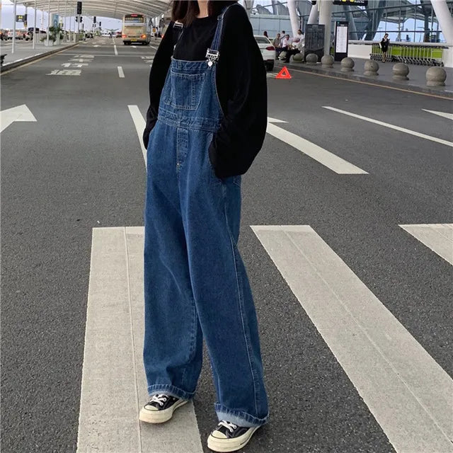 Vrouwelijke Jumpsuit Denim Blauw Trendy Model - StudioMarella
