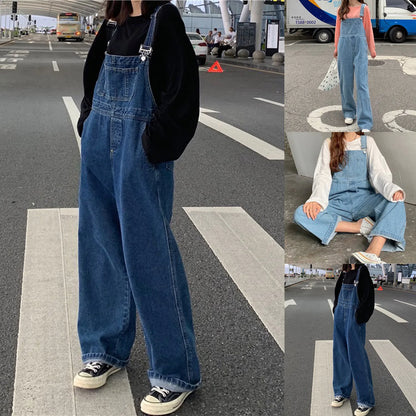 Vrouwelijke Jumpsuit Denim Blauw Trendy Model