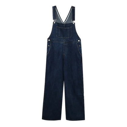 Vrouwelijke Jumpsuit Denim Blauw Trendy Model