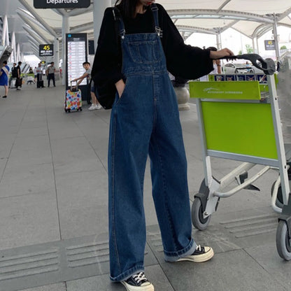 Vrouwelijke Jumpsuit Denim Blauw Trendy Model