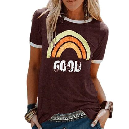 Regenboog T-shirt NimbusMode Kleurrijk