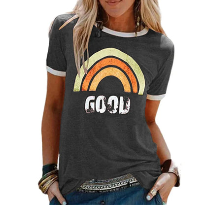 Regenboog T-shirt NimbusMode Kleurrijk