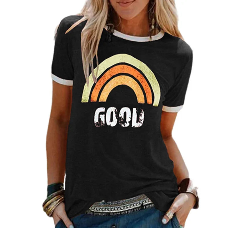 Regenboog T-shirt NimbusMode Kleurrijk