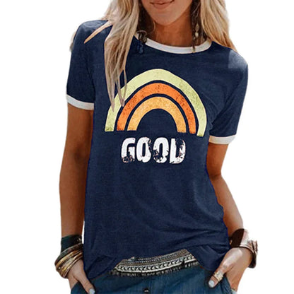 Regenboog T-shirt NimbusMode Kleurrijk