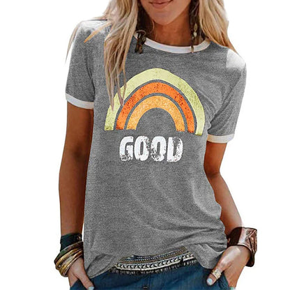 Regenboog T-shirt NimbusMode Kleurrijk