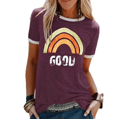 Regenboog T-shirt NimbusMode Kleurrijk