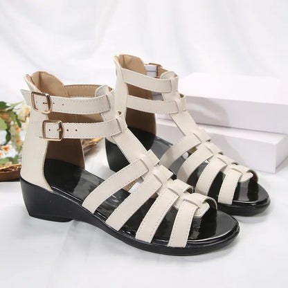 Romeinse Sandalen voor Vrouwen Zomer Sleehak Comfortabele Mode - StudioMarella