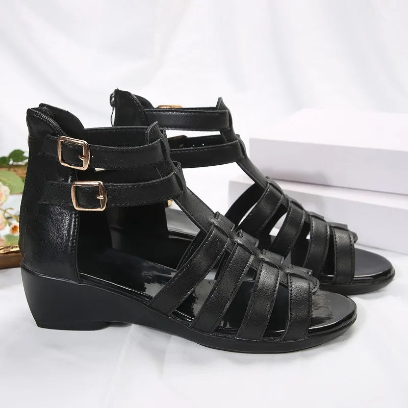 Romeinse Sandalen voor Vrouwen Zomer Sleehak Comfortabele Mode