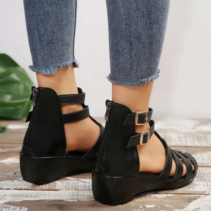 Romeinse Sandalen voor Vrouwen Zomer Sleehak Comfortabele Mode