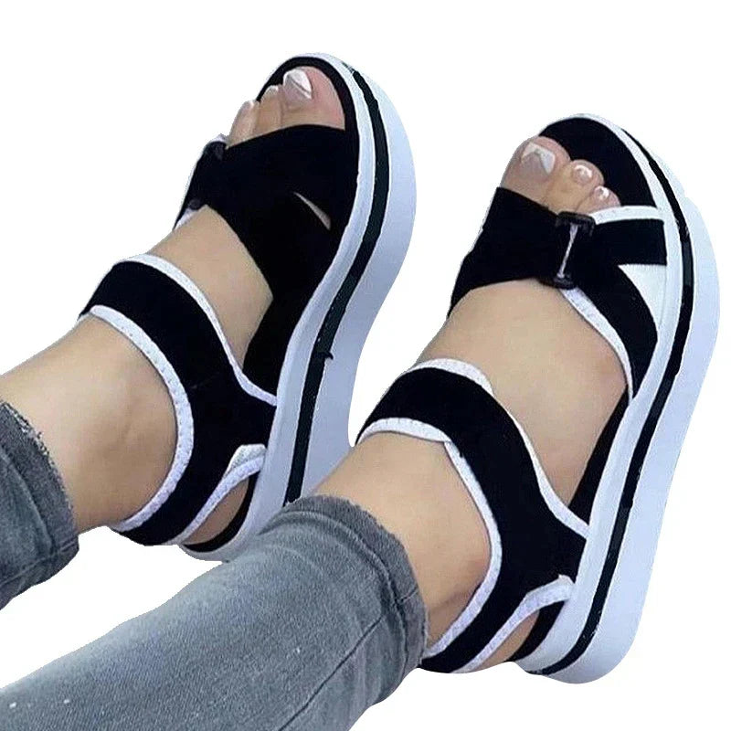 Zomer Sandalen Plateau voor Dames Stijlvol en Comfortabel